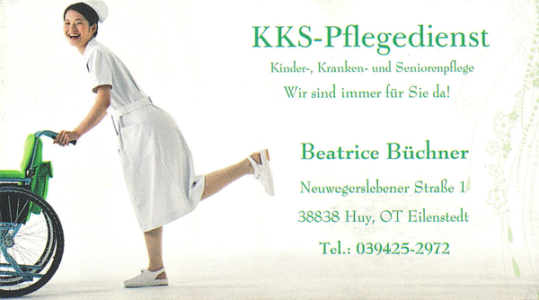 KKS Pflegedienst — Kontaktdaten im Bild, zum Vergrößern anklicken